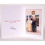 RARE PRINCE CHARLES HAND SIGNED CHRISTMAS GREETINGS CARD