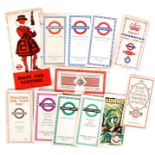 ASSORTED VINTAGE LONDON TRANSPORT BUS MAPS