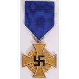 40 YEARS LONG SERVICE GILT NAZI MEDAL