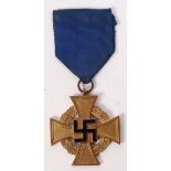 WWII GERMAN NAZI FORTY YEARS LONG SERVICE MEDAL