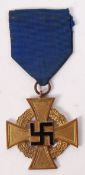 WWII GERMAN NAZI FORTY YEARS LONG SERVICE MEDAL