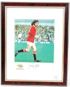 GEORGE BEST - FOOTBALLER - AUTOGRAPHED COLOUR PHOTO