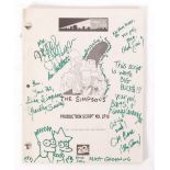 RARE ORIGINAL ' THE SIMPSONS ' EPISODE SCRIPT AUTOGRAPHED BY CAST