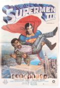 ORIGINAL SUPERMAN III 1983 CINEMA ADVERTISING POSTER