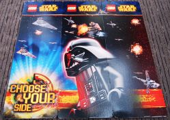 LEGO STAR WARS TRIPTYCH DOUBLE SIDED CARD ADVERTISING POSTER