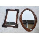 A collection of vintage mirrors to include 2 good