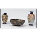 A 19th century Japanese kutani ware bowl depicting