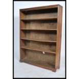 A large Victorian mahogany open window bookcase ca