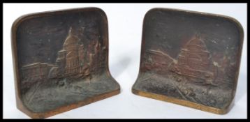 A pair of vintage 20th century souvenir cast bronz