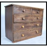 A Victorian 19th century  mahogany 2 over 3 chest