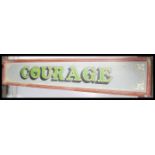 A vintage 20th Century large pub sign for Courage