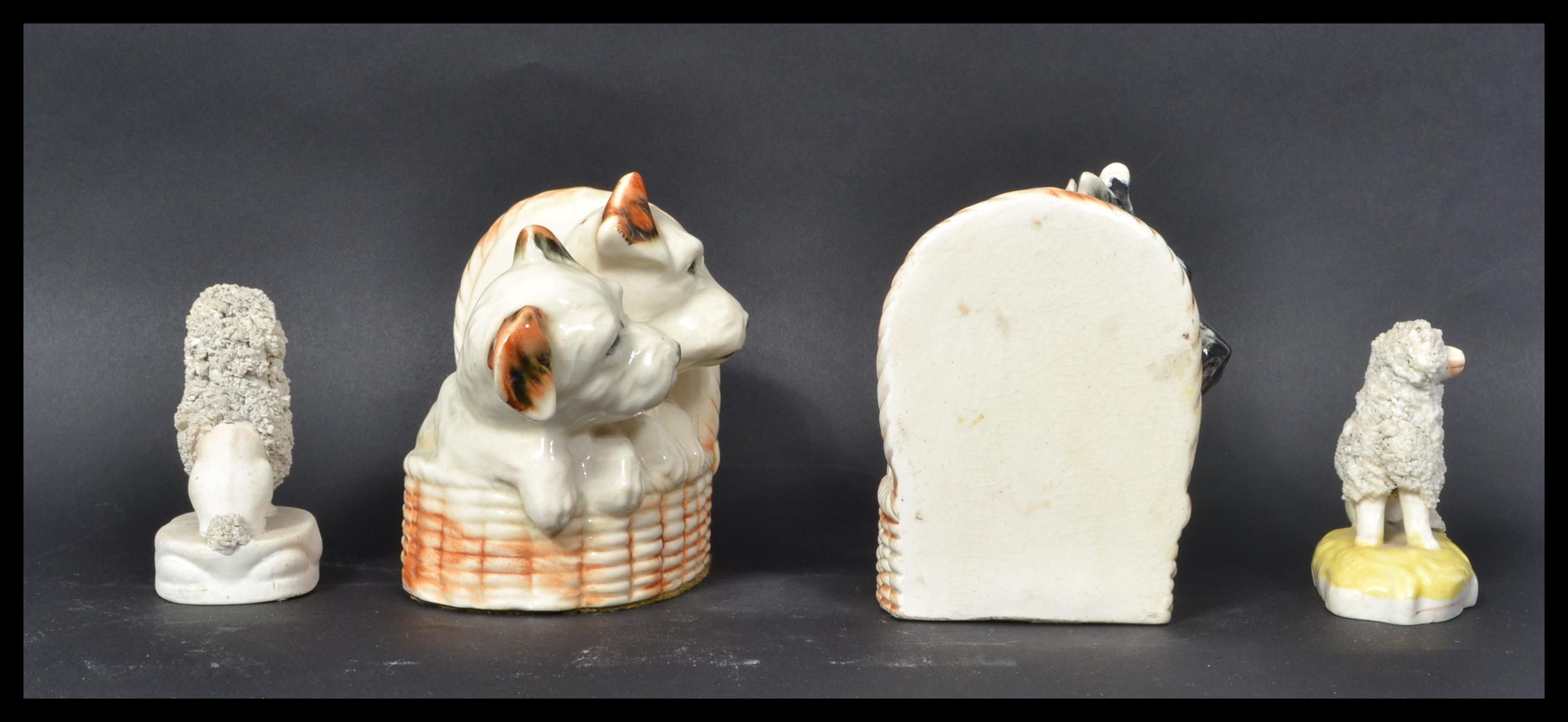 A pair of 19th Century Staffordshire figures model - Image 4 of 8