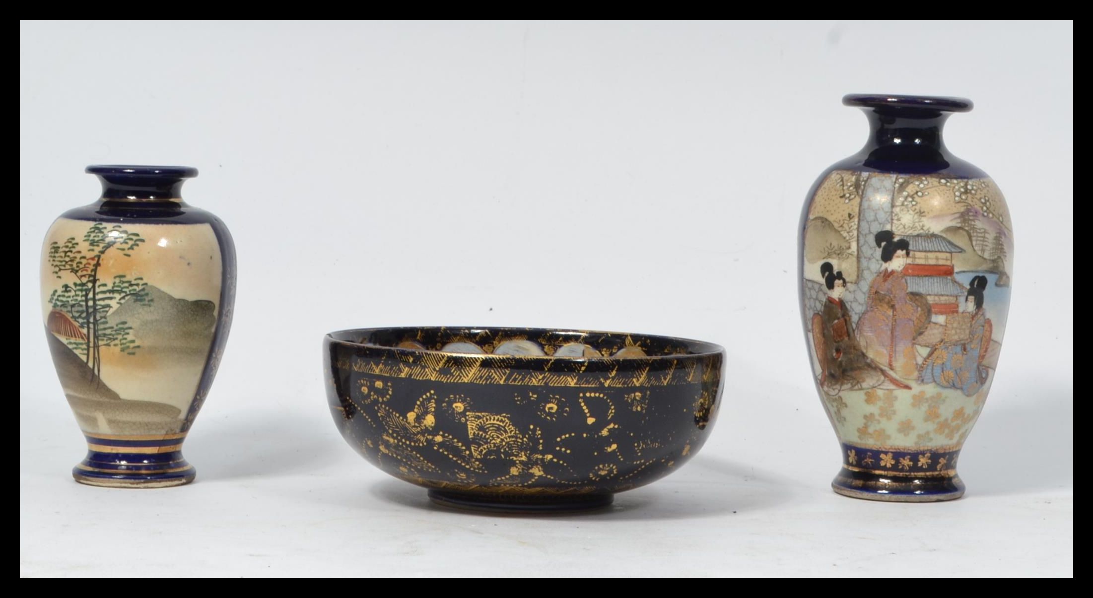 A 19th century Japanese kutani ware bowl depicting - Image 3 of 7