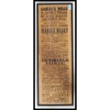 A 19th century framed and glazed Theatre flyer / p