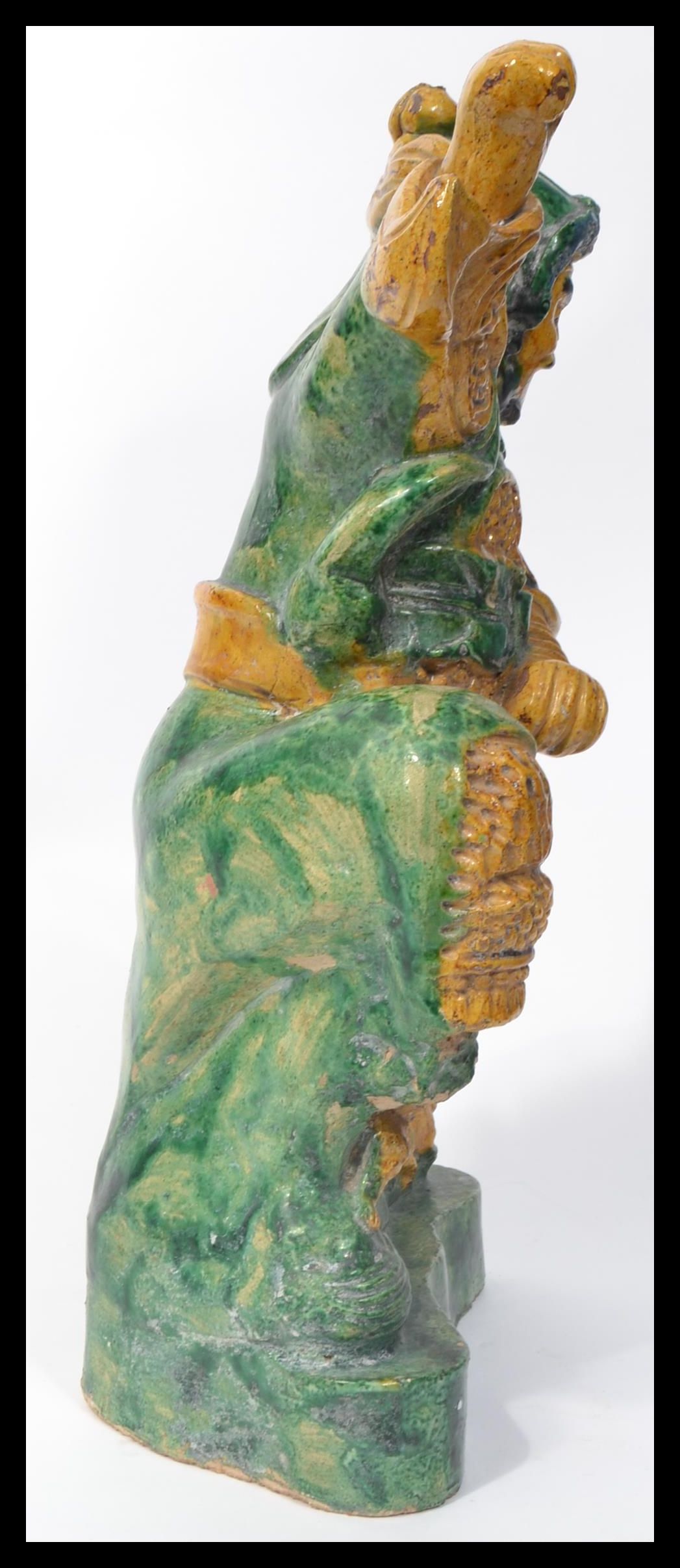 A large 19th century Chinese ceramic figure of a w - Image 4 of 6