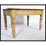 A VIctorian 19th century country pine dining table