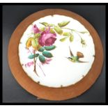 A 19th century cabinet plate painted in relief dep