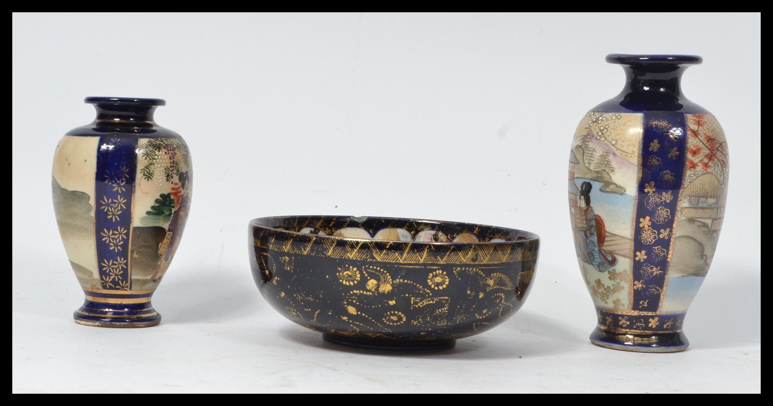 A 19th century Japanese kutani ware bowl depicting - Image 4 of 7