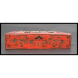 An early 20th century Chinese cinnabar lacquer box