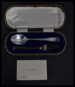 A hallmarked silver Christening set consisting of