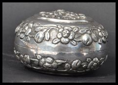 A 19th century Chinese silver (tested) lidded trin