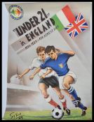 Football Poster: A rare vintage 1969 ' Under 21 In