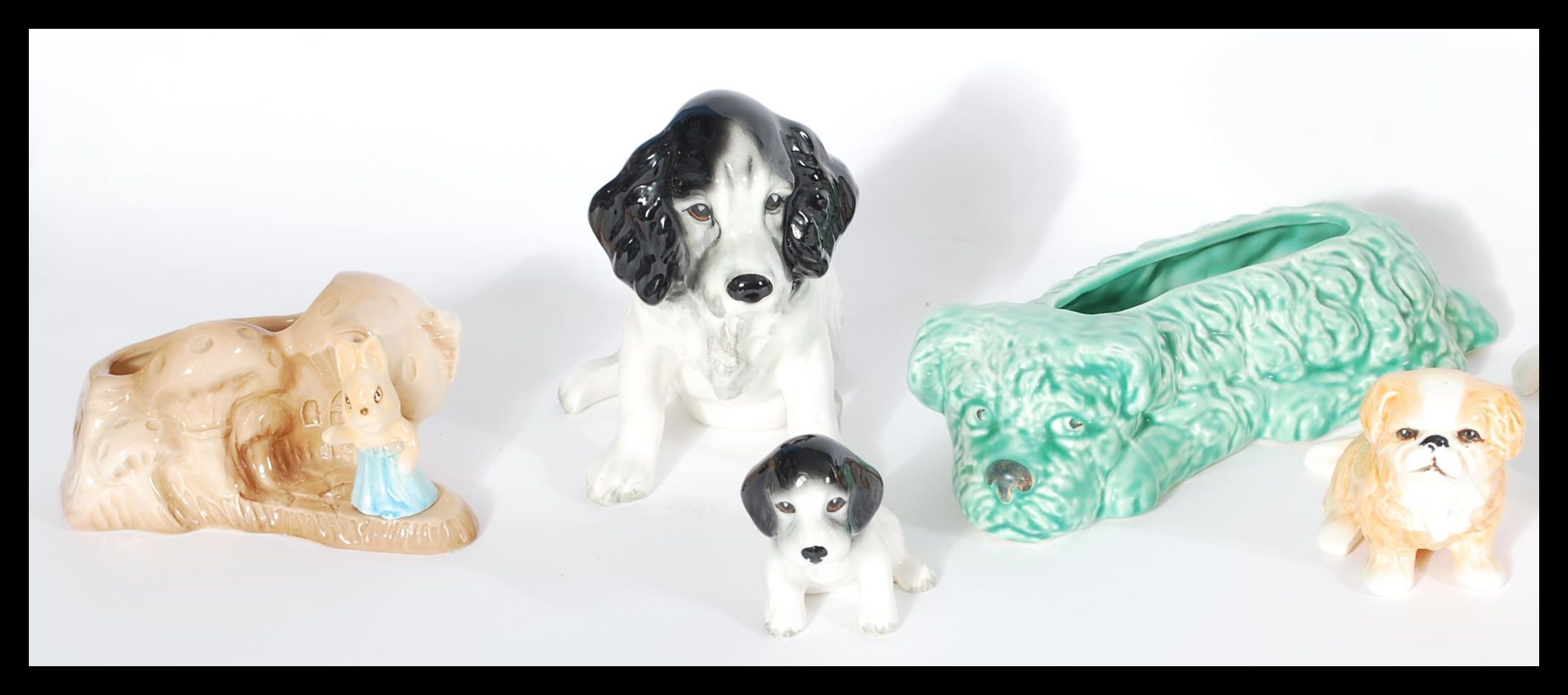 A collection of vintage ceramic animals to include mostly SylvaC dogs , squirrels etc. Along with - Image 5 of 10