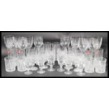 A good collection of vintage crystal glassware to include a set of six Czech Bohemian wine glasses