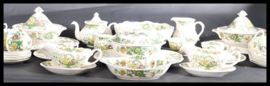 An early 20th century Mason Masons ceramic dinner and tea service in the green Strathmore pattern
