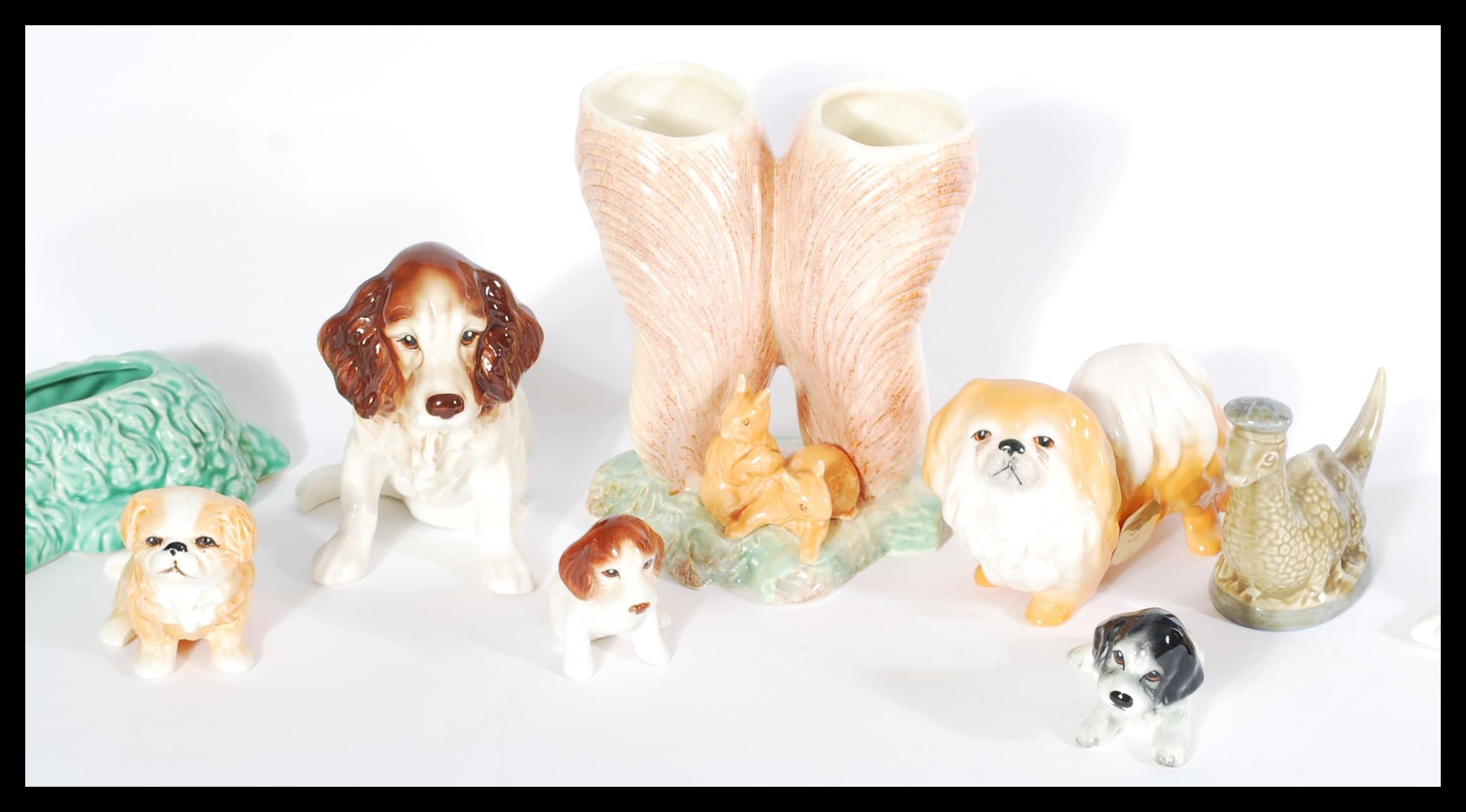 A collection of vintage ceramic animals to include mostly SylvaC dogs , squirrels etc. Along with - Image 4 of 10