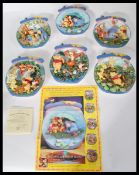 A collection of six collector cabinet / wall plates for Winnie The Pooh from The Bradford