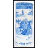 A 19th century Chinese blue and white porcelain vase having and painted decoration depicting