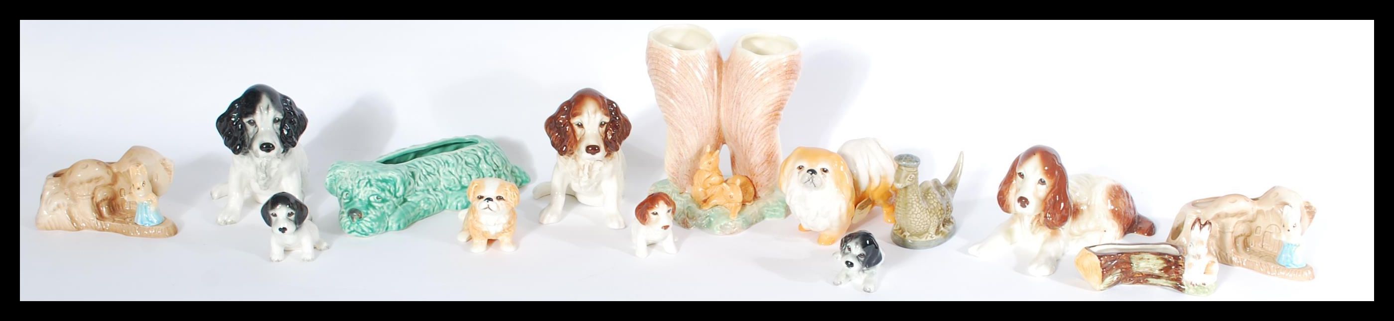 A collection of vintage ceramic animals to include mostly SylvaC dogs , squirrels etc. Along with - Image 2 of 10