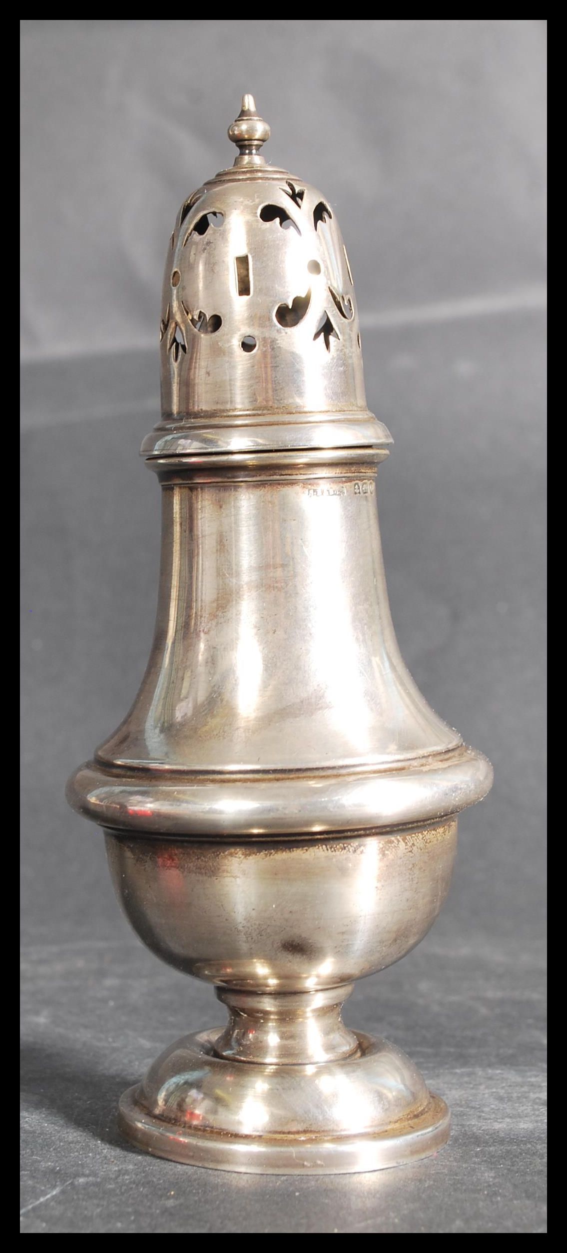 An early 20th century silver hallmarked sugar sifter of lighthouse form by S Blanckensee & Sons Ltd, - Image 4 of 8