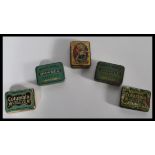 A collection of five vintage gramophone needle tins to include examples by Webster and Banfield