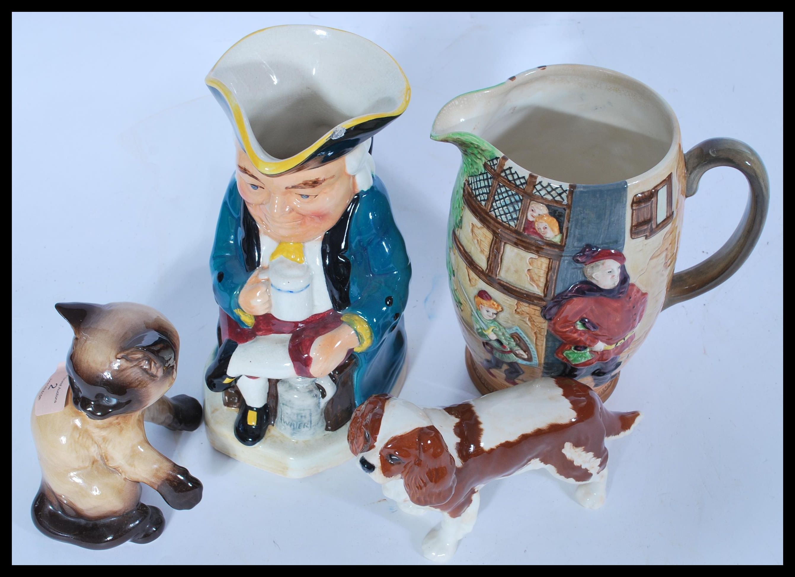 A collection of ceramics to include a Beswick Spaniel, Goebels dog, Toby Jug etc please refer to - Image 2 of 3