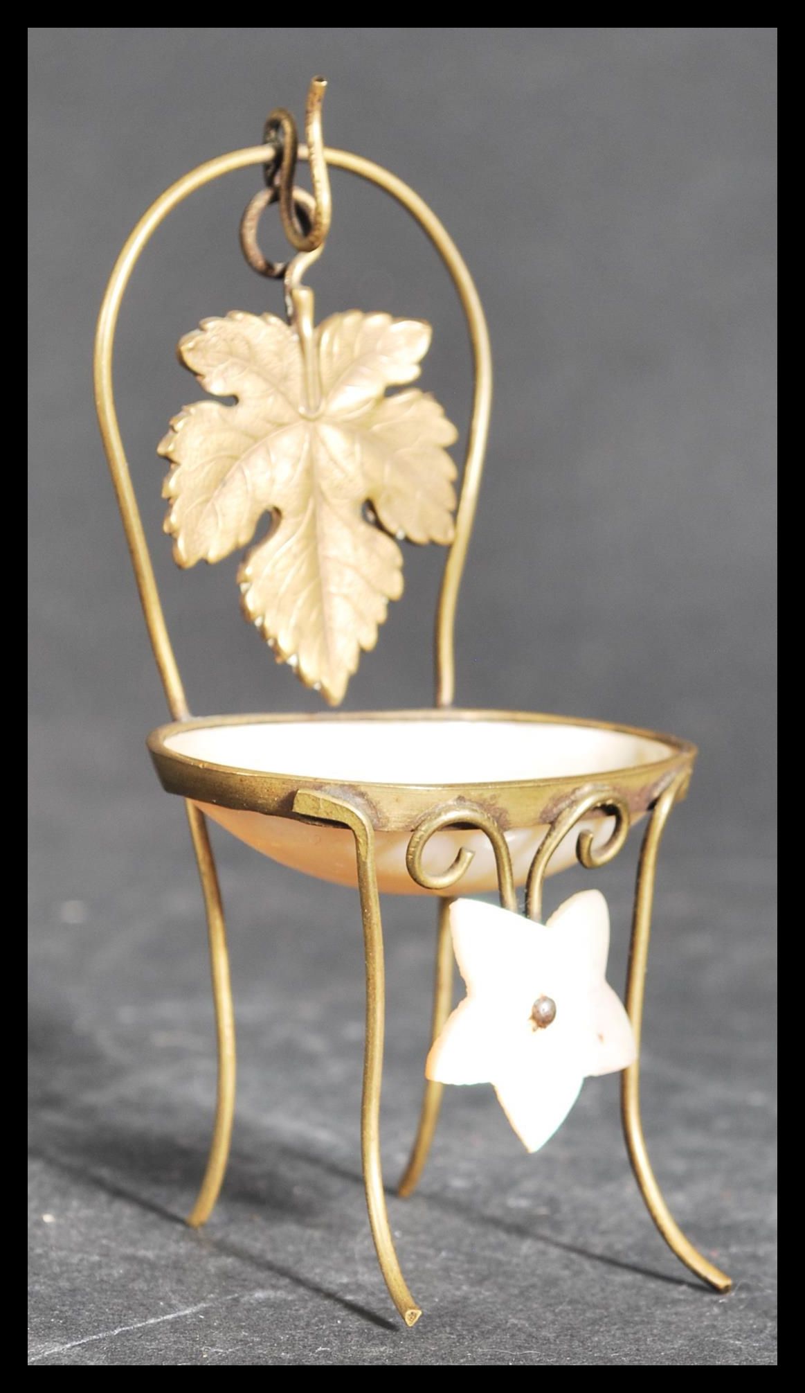 An unusual 19th century Victorian eye bath in the form of a miniature dining chair. The eye bath - Image 4 of 6