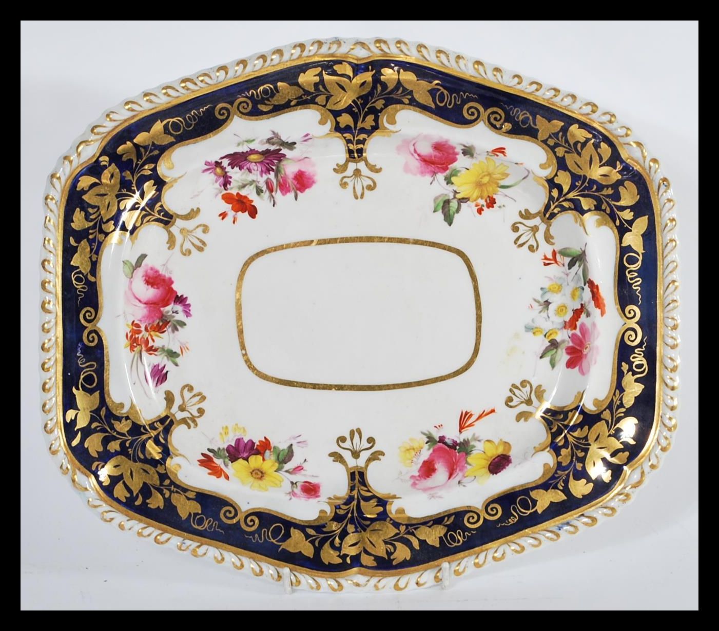A collection of English cabinet plates dating from the early 19th century to include a Cnton China - Image 2 of 10