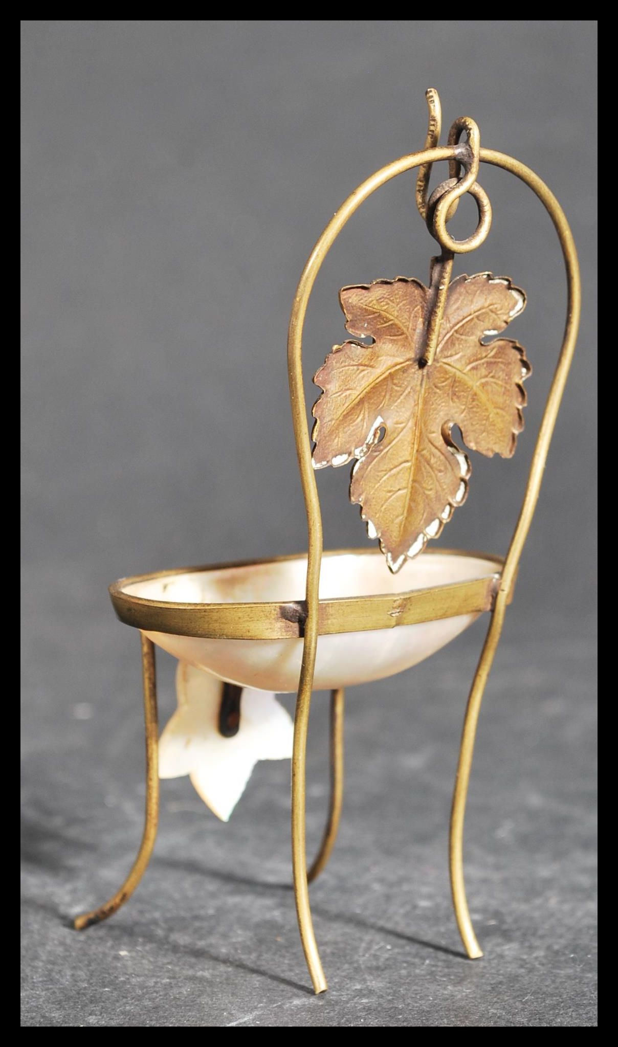 An unusual 19th century Victorian eye bath in the form of a miniature dining chair. The eye bath - Image 2 of 6