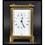 An early 20th century brass carriage clock with in