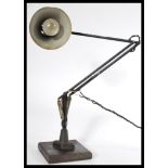 A vintage retro 20th century Herbert Terry wall mounted anglepoise desk workshop industrial lamp