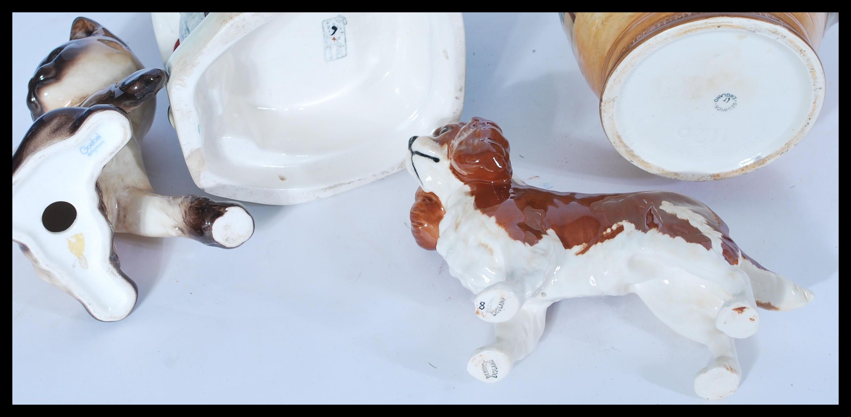 A collection of ceramics to include a Beswick Spaniel, Goebels dog, Toby Jug etc please refer to - Image 3 of 3