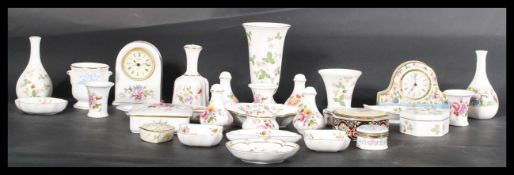 A collection of Royal Crown Derby Derby Posies ceramics along with Wedgwood Wild Strawberry and