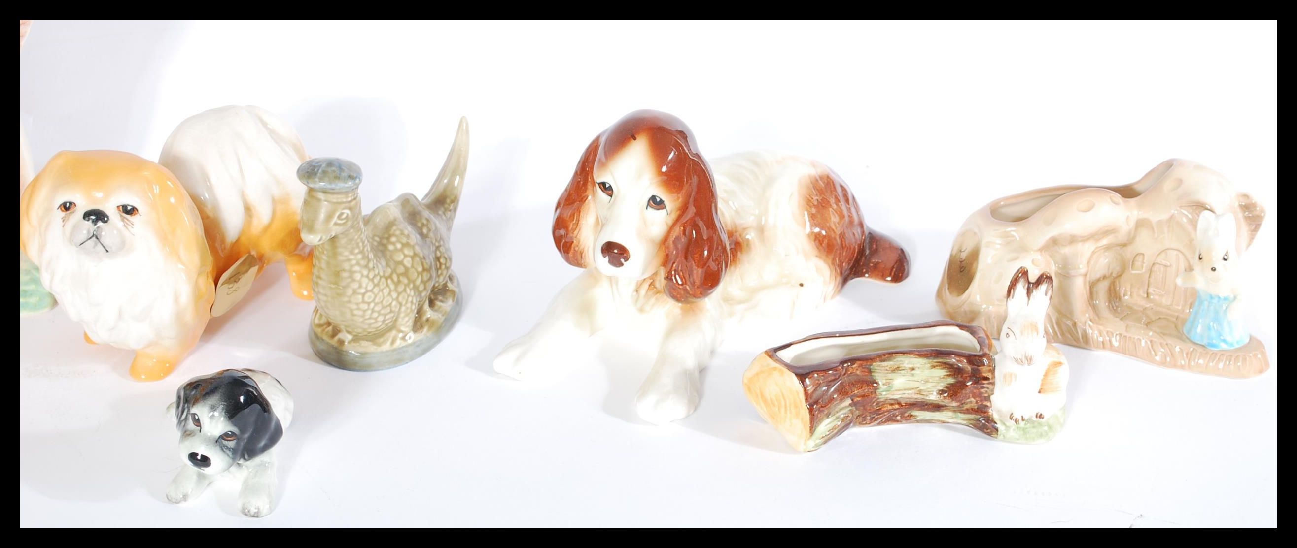 A collection of vintage ceramic animals to include mostly SylvaC dogs , squirrels etc. Along with - Image 3 of 10