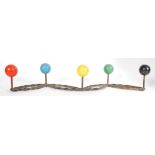 A vintage retro 20th century Sputnik Atomic set of coat hooks of unusual large form with large