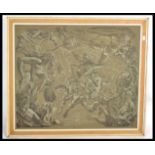 A large mid century rare print entitled '' Creation of the Cosmos ' ' by Anthony Brandt being