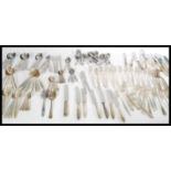 A large and extensive collection of vintage 20th Century hotel flatware silver plated cutlery,