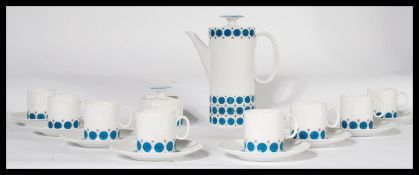 A vintage / retro 20th Century ceramic German made coffee service by Thomas consisting of coffee