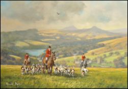 Donald Ayres (British, b. 1936), Dartmoor Hunt hun