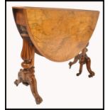 A good  Victorian 19th century burr walnut Sutherl